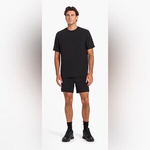 Nuuds Mens Black Performance Waffle Knit Shorts Size XL
